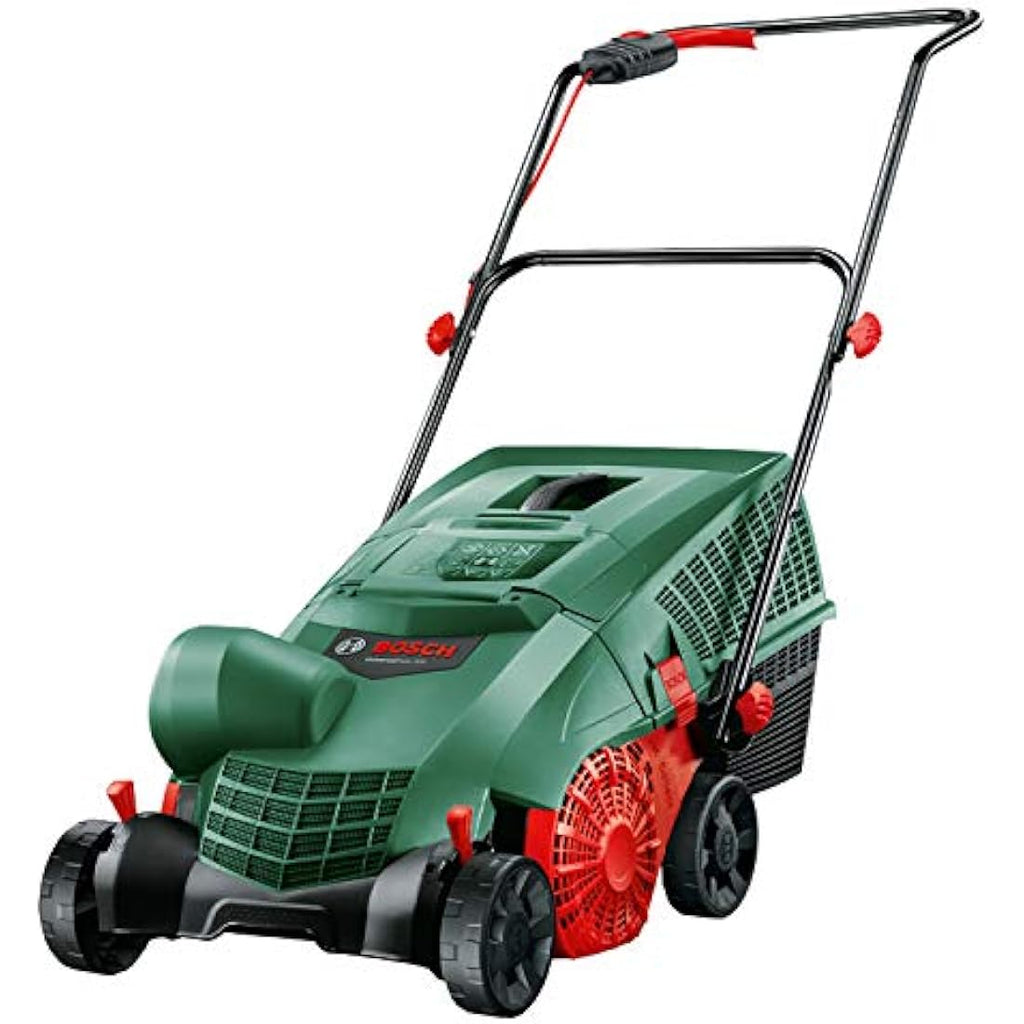 Bosch UniversalRake 900 Electric Lawn Raker – 32cm Width, 50L Box