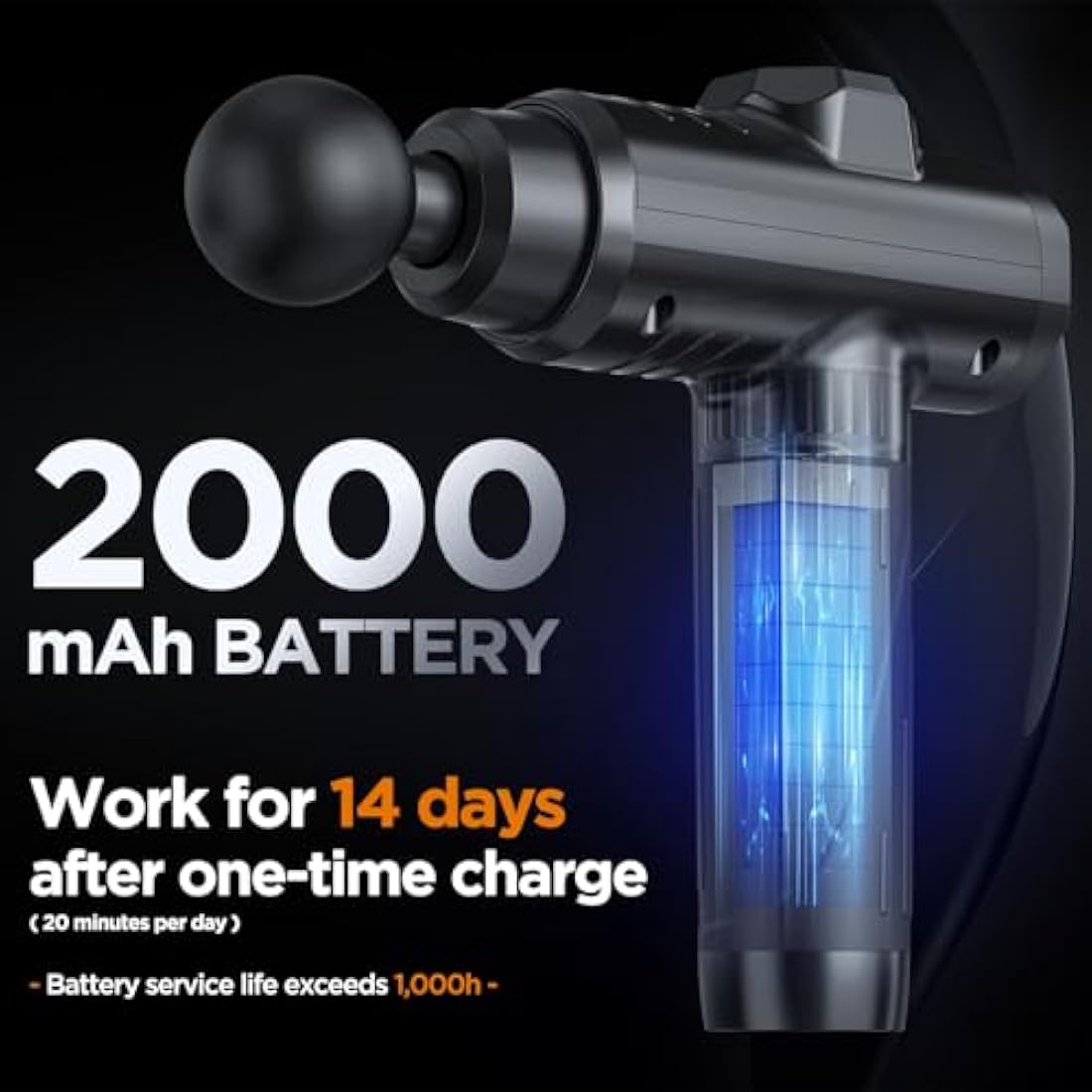 Jolof Store Deep Tissue Massage Gun – 30 Speeds & 10 Heads Massager