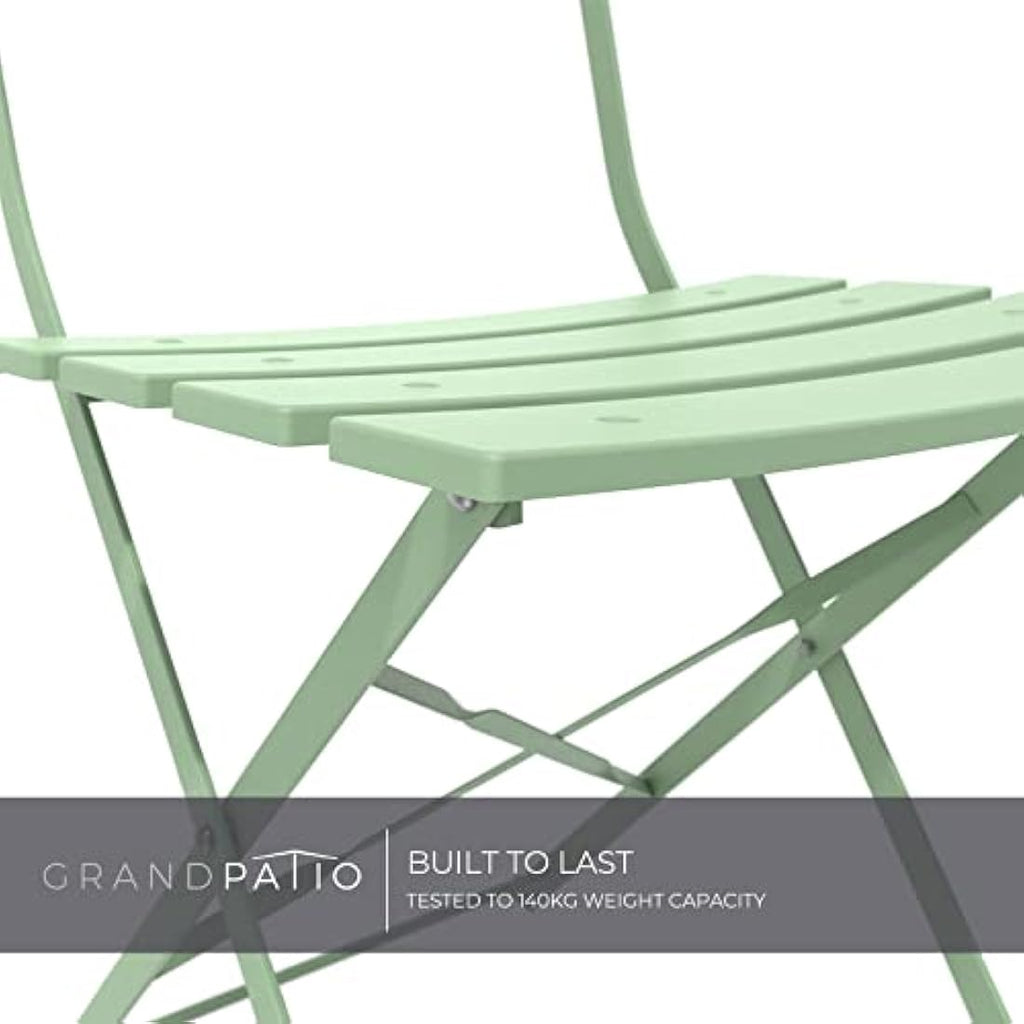 Grand patio 3-Piece Folding Bistro Set – Rustproof Steel Patio Furniture