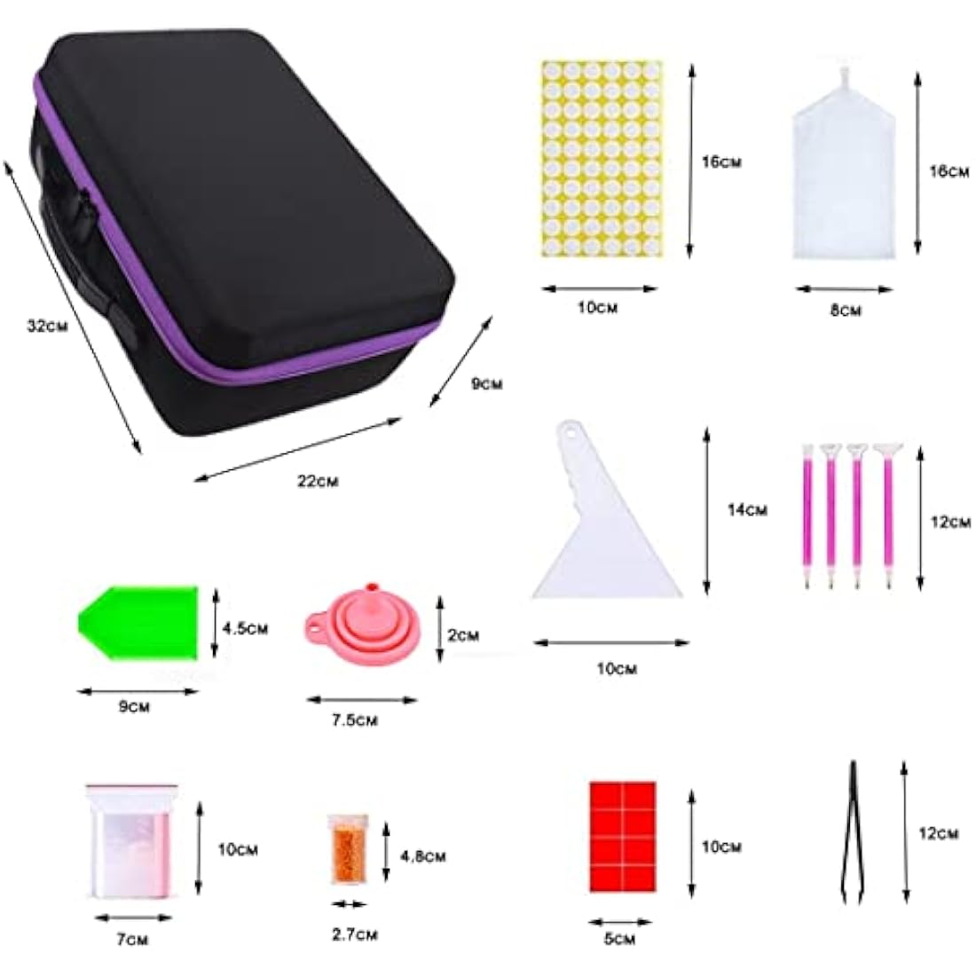 GJIE 120 Slots Diamond Painting Storage Box | Bead Organizer and Tool Kit