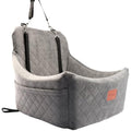 Wooaidagg Dog Car Seat – Memory Foam Pet Booster Bed with Safety Straps