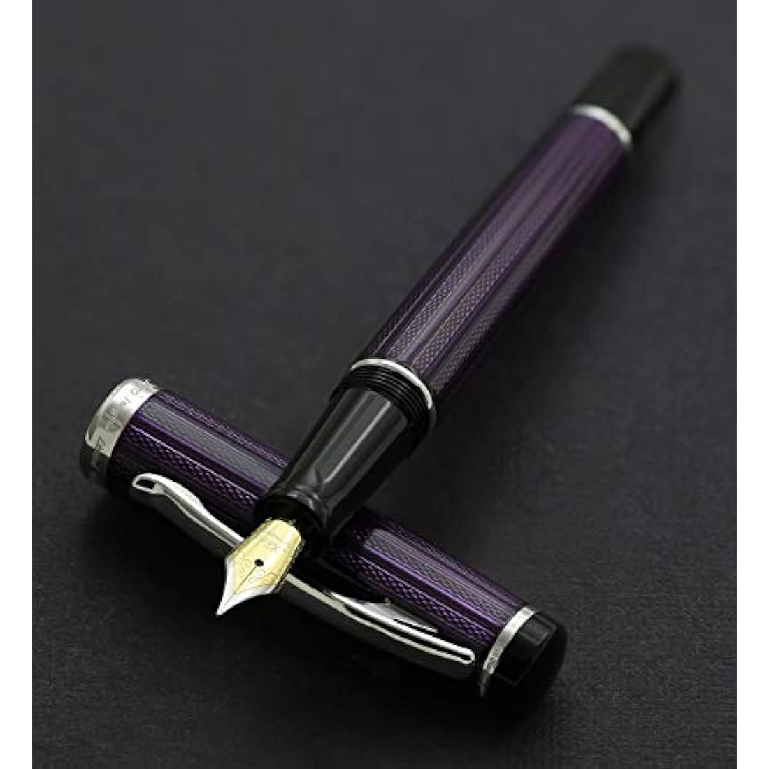 Xezo Incognito Penna Stilografica Fine – Viola e Platino, Edizione Limitata
