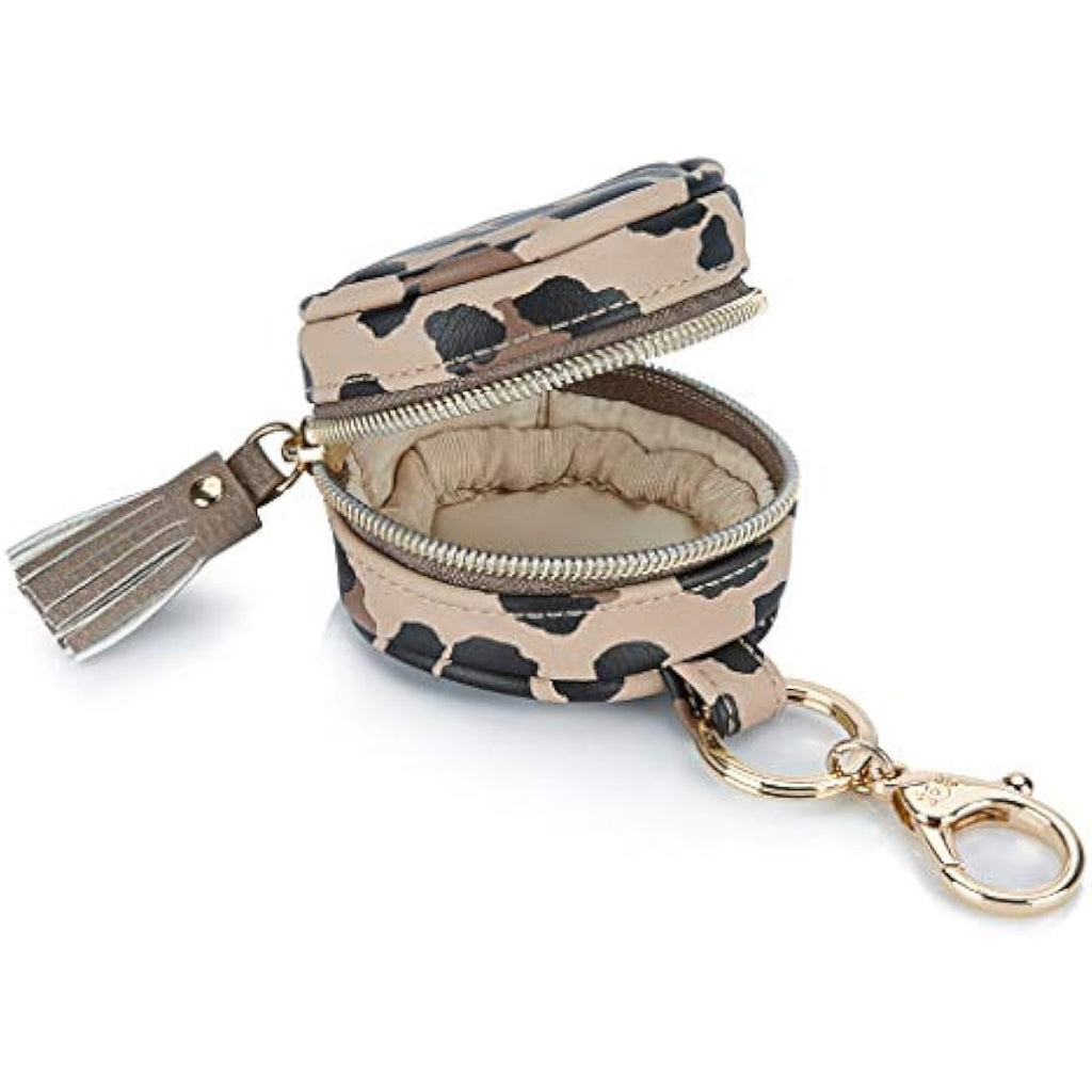 Itzy Ritzy Pacifier Case Charm Pod – Leopard Print Diaper Bag Clip
