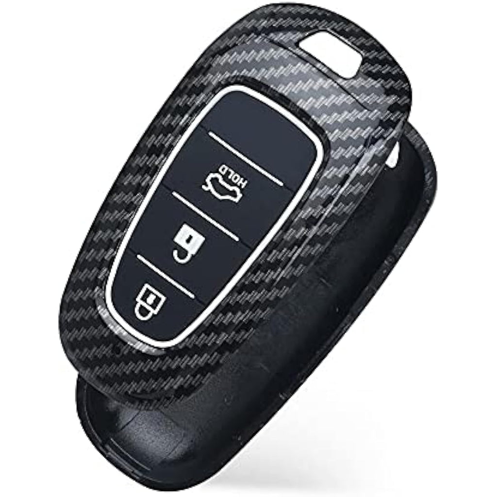 ontto Car Key Fob Cover for Hyundai Sonata Tucson Santa Fe – Carbon Black