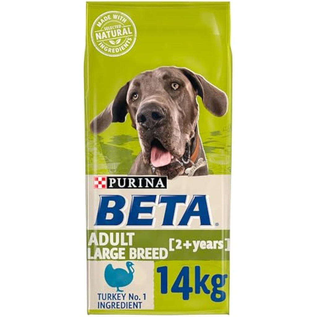 BETA Large Breed Turkey Dry Dog Food - Natural Kibble for Digestion 14kg