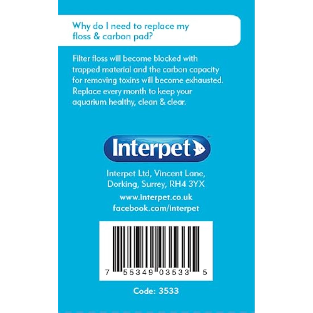 Interpet PF1 Filter Service Kit - Carbon & Floss Pads (3 Pack)