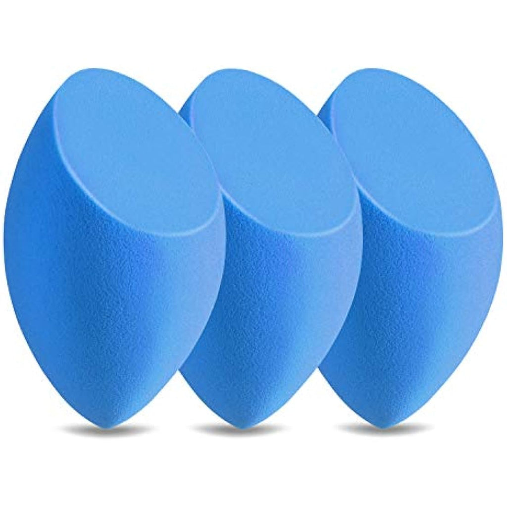 Larbois 3-Pack Makeup Blender Sponges – Non-Latex Foundation Set, Blue