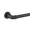 GCurtain Industrial Wrap Around Curtain Pole | 36-72" | Matte Black