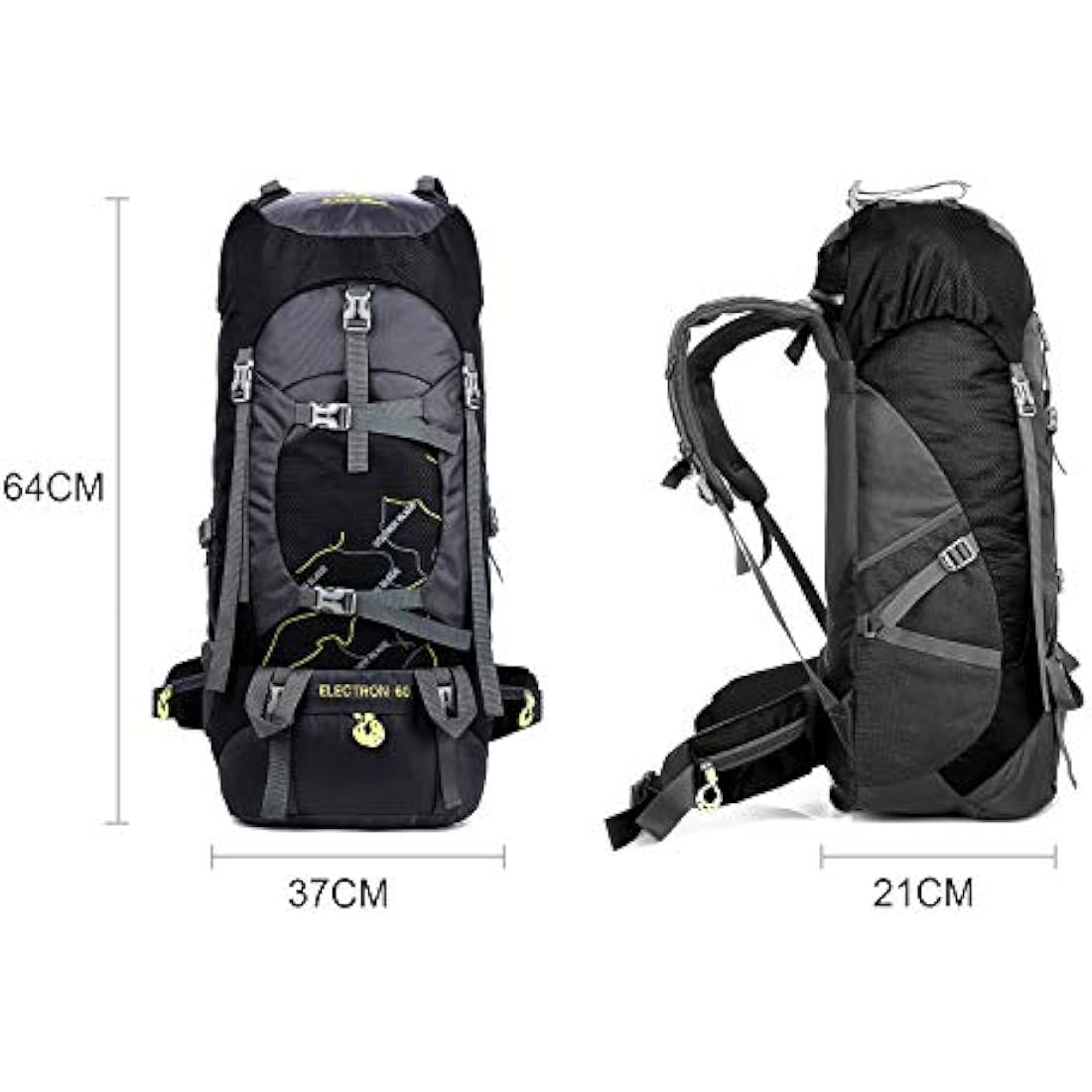 Freiesoldaten 60L Hiking Backpack | Waterproof Nylon Camping Rucksack