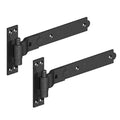 Merriway Heavy Duty Hook and Band Gate Hinges - Black 350mm (2 Pcs)