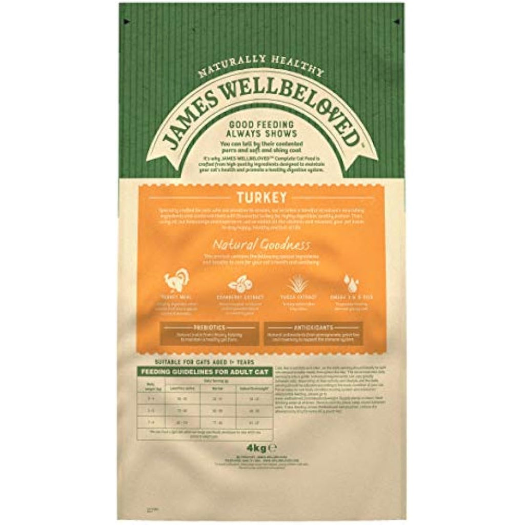 James Wellbeloved Grain-Free Turkey Hypoallergenic Dry Cat Food - 4kg