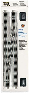 Bachmann HO Scale E-Z Track #6 Remote Crossover Turnout Right – Nickel Silver