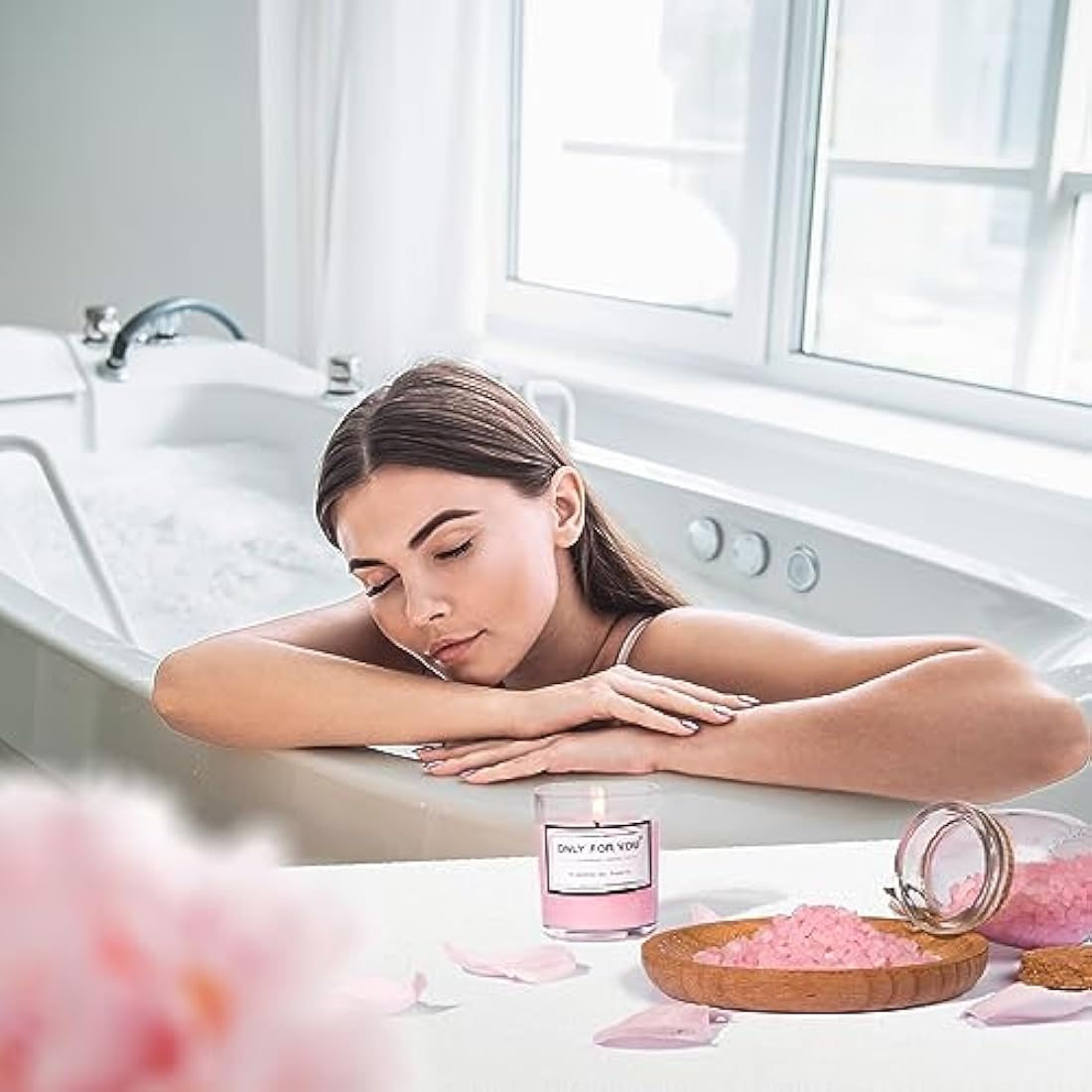 Spa Gift Set – Pink Marble Mug and Self Care Relaxation Hamper