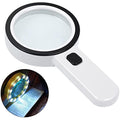 30X Handheld Magnifying Glass with 12 LED Lights for Seniors