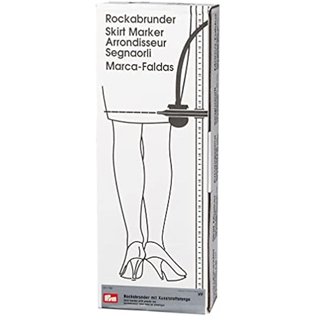Prym Rockabrunder mit 80 cm Skala – Professioneller Saummarkierer, Grau