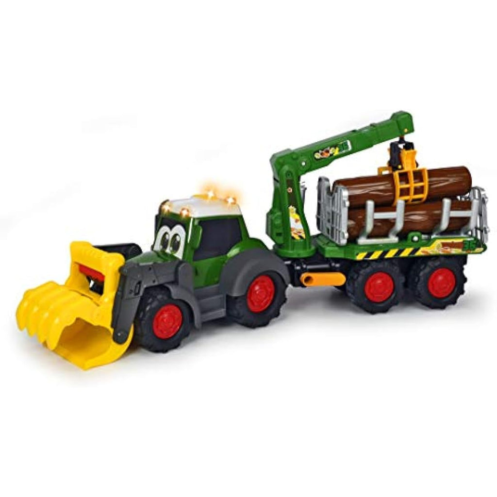Dickie Toys Happy Fendt Forest Excavator – Toy Tractor with Light & Sound