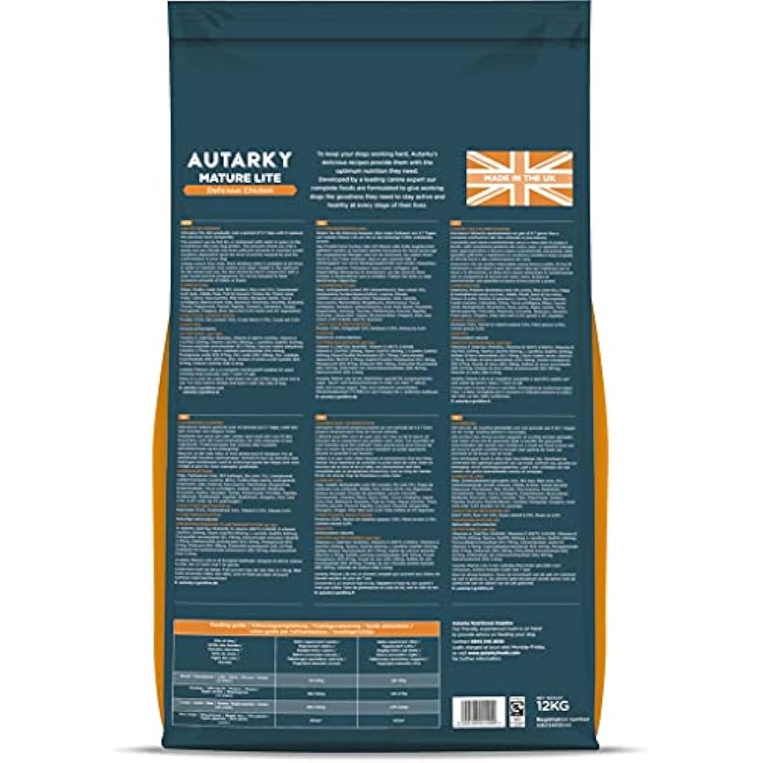 Autarky Hypoallergenic Senior Dog Food - Chicken Dry Mix, 12kg