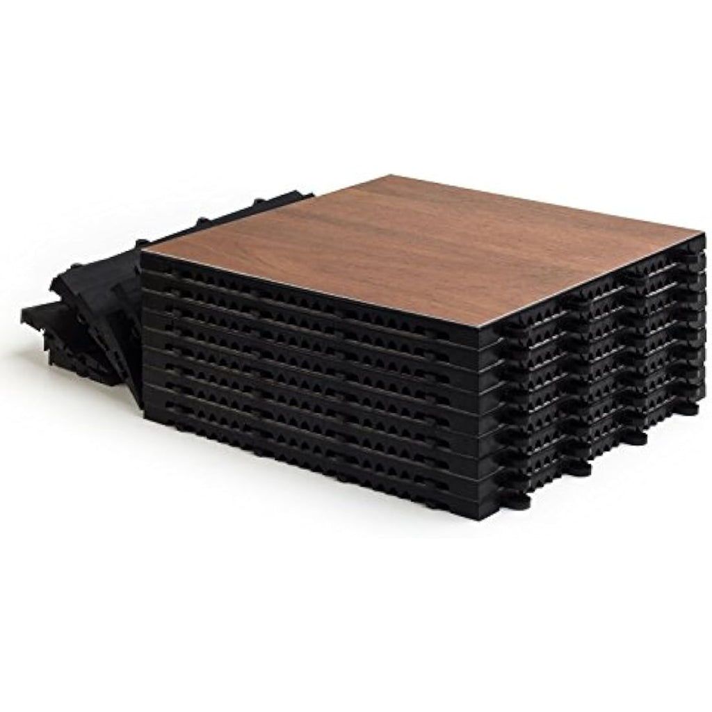 SnapFloors Portable Modular Dance Floor Kit | Dark Maple 3' x 3' Tiles