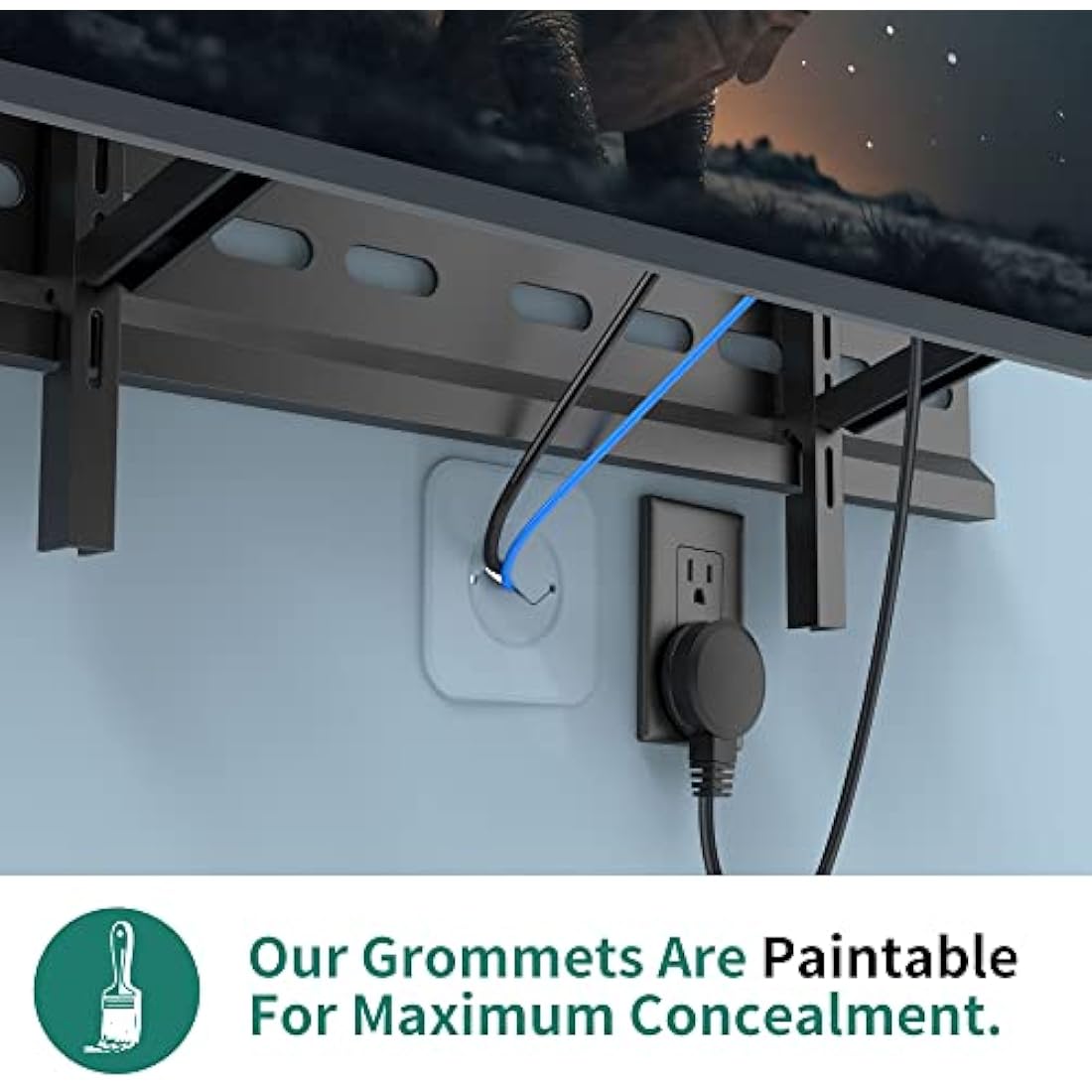 HomeMount In-Wall TV Cable Management Kit – White Wire Concealer