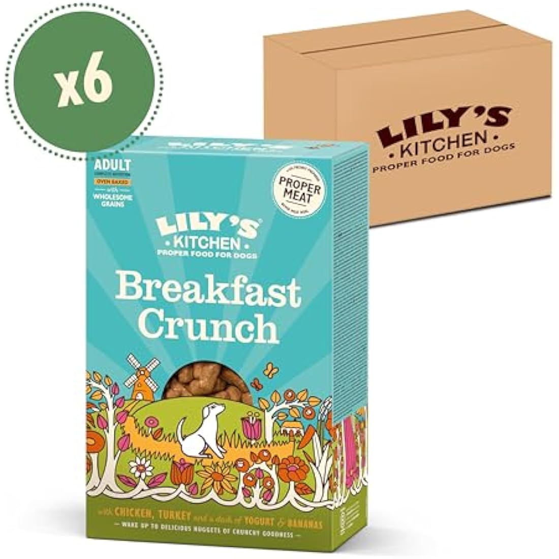 Lily's Kitchen Breakfast Crunch Dry Dog Food – Chicken & Turkey, 800g