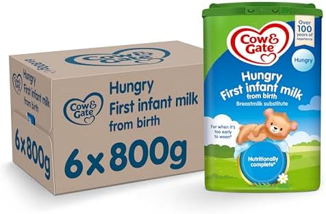 Cow & Gate Hungry Baby Milk Powder Formula - 800g (Pack of 6)