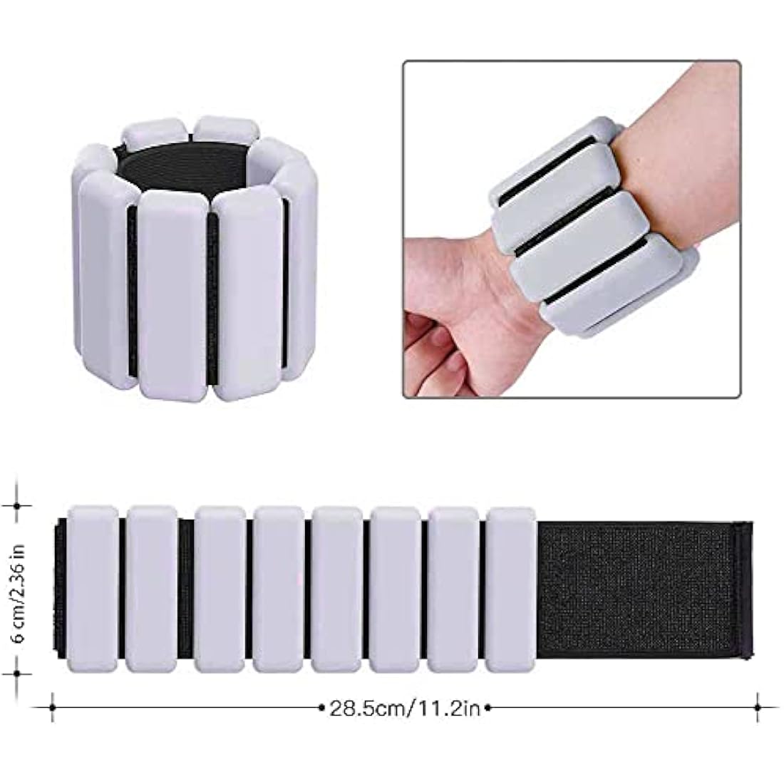 Adjustable Wrist and Ankle Weights Set - 0.5kg Each