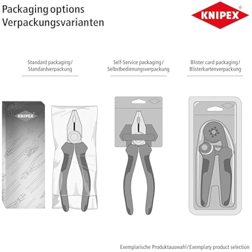 KNIPEX Snipe Nose Side Cutting Pliers – 200mm Chrome Stork Beak
