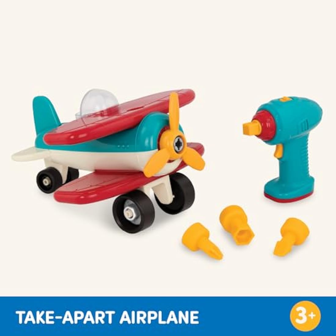 Battat Take-Apart Airplane Toy – 25pc Construction Set for Toddlers