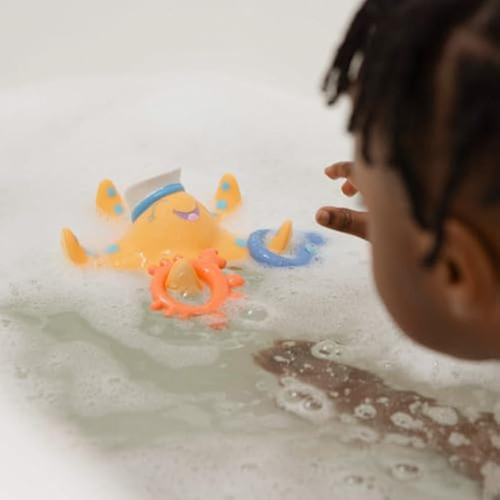 Nuby Starfish Hoopla Floating Bath Toy with 3 Rings | Ages 18m+