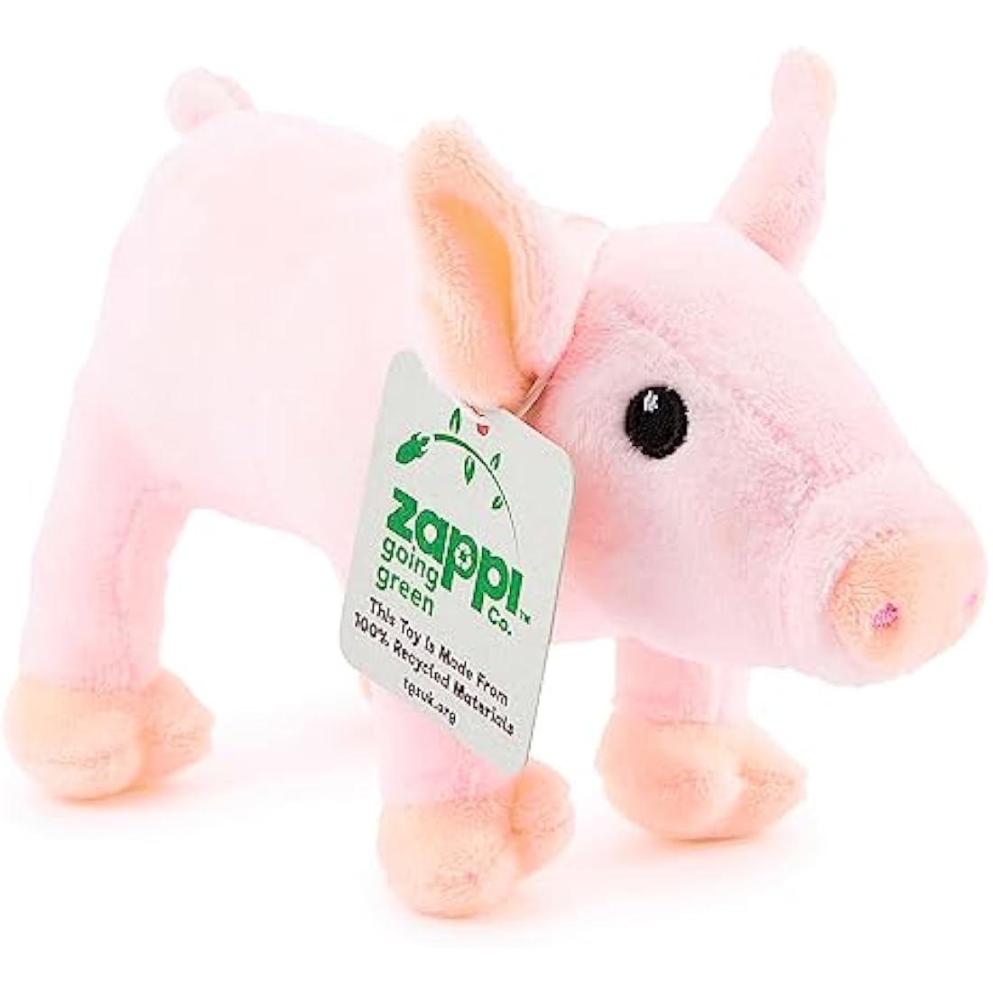 Zappi Co Recycled Piglet Plush Toy | 14cm Eco-Friendly Stuffed Animal