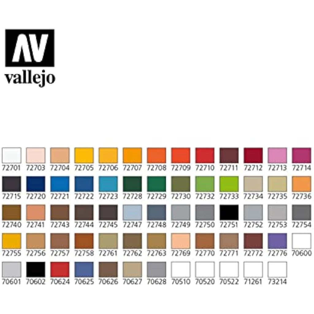 Vallejo Game Air Acrylic Paint Set for Airbrushing - 64 Piece Set