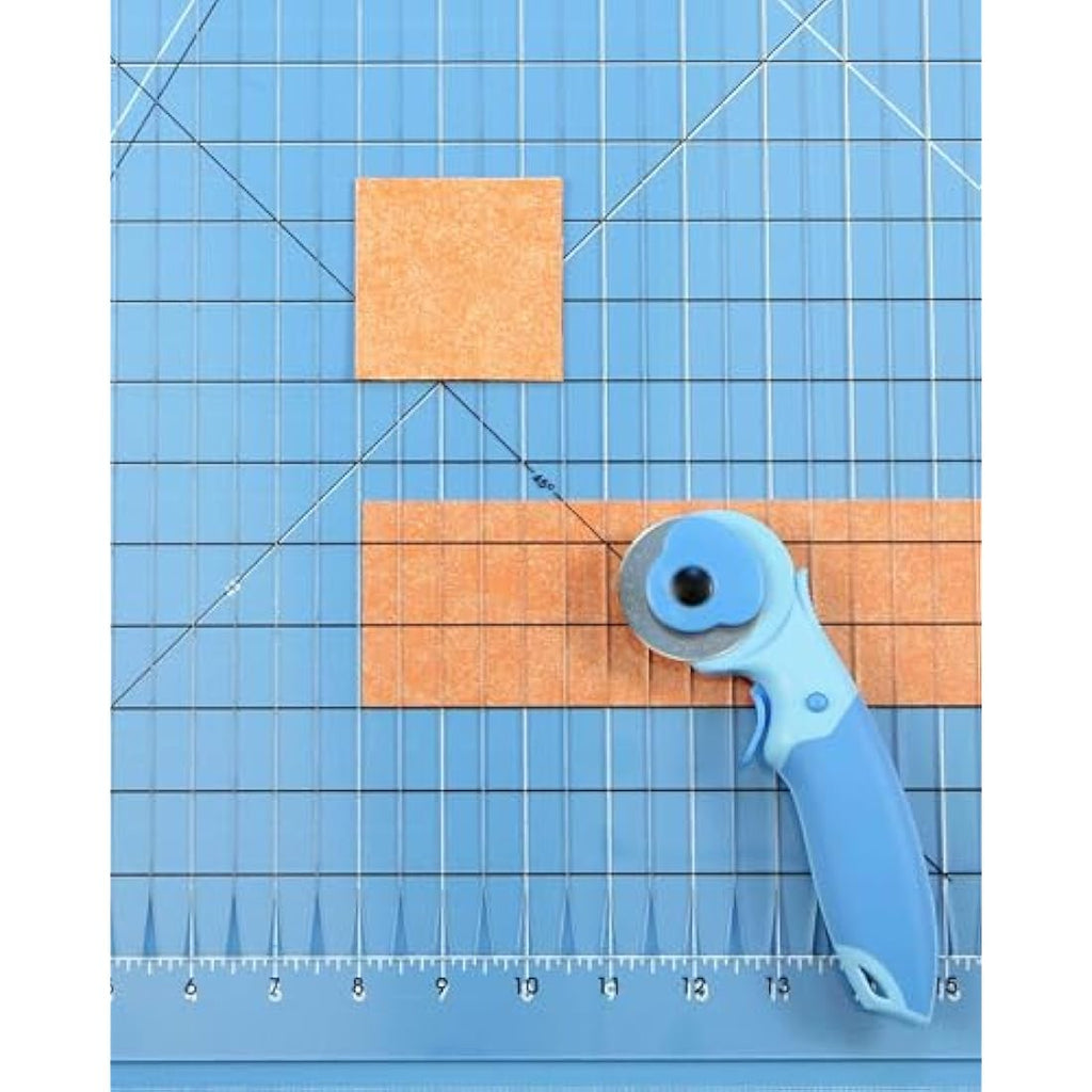 June Tailor Shape Plus Slotted Rotary Cutting Ruler for Quilting