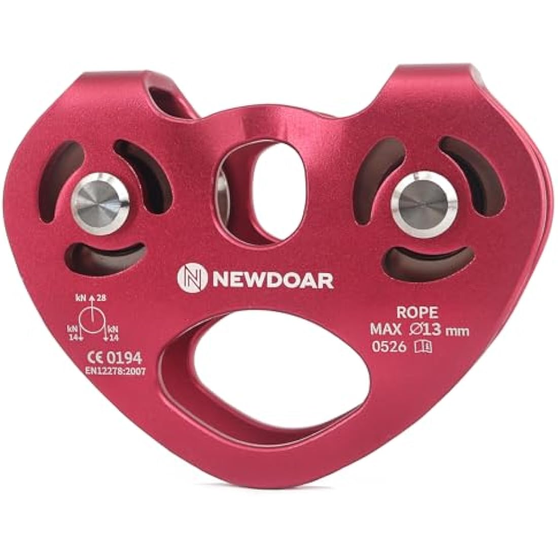 NewDoar 28KN Tandem Double Speed Pulley | Stainless Steel Zipline Trolley