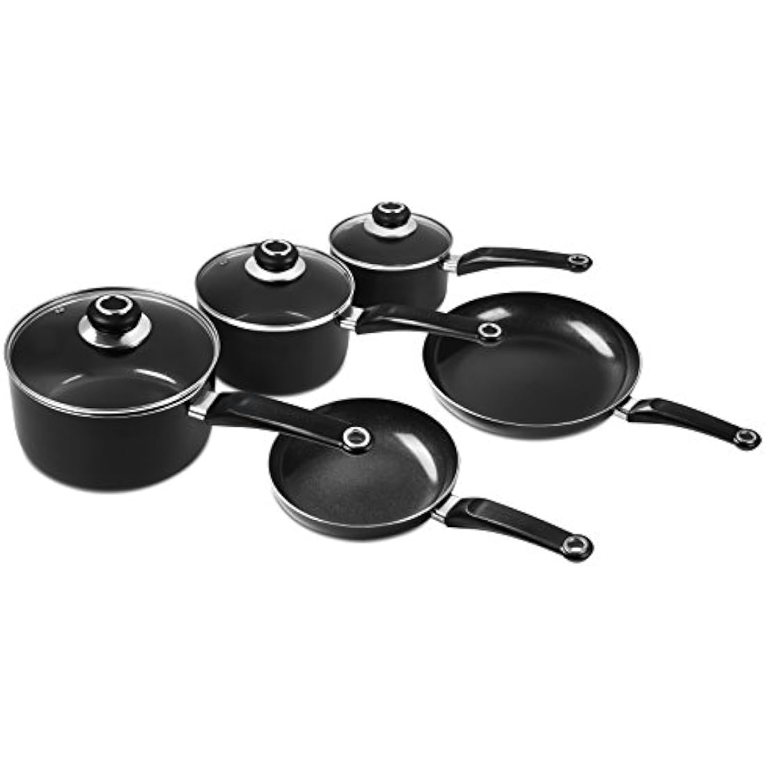 Morphy Richards Equip 14 Piece Aluminium Non-Stick Cookware Set - Black