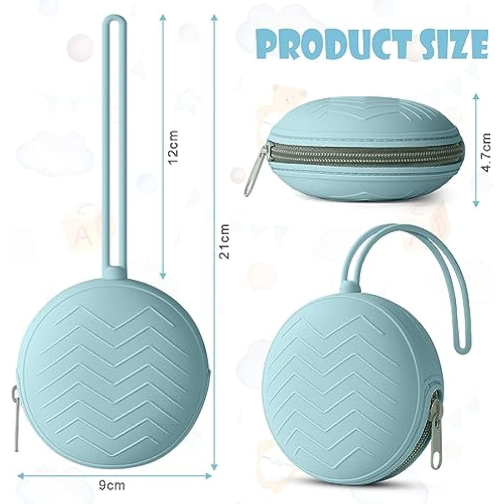 Jolof Store Silicone Pacifier Holder Case – 2 Pack Portable Soother Pods