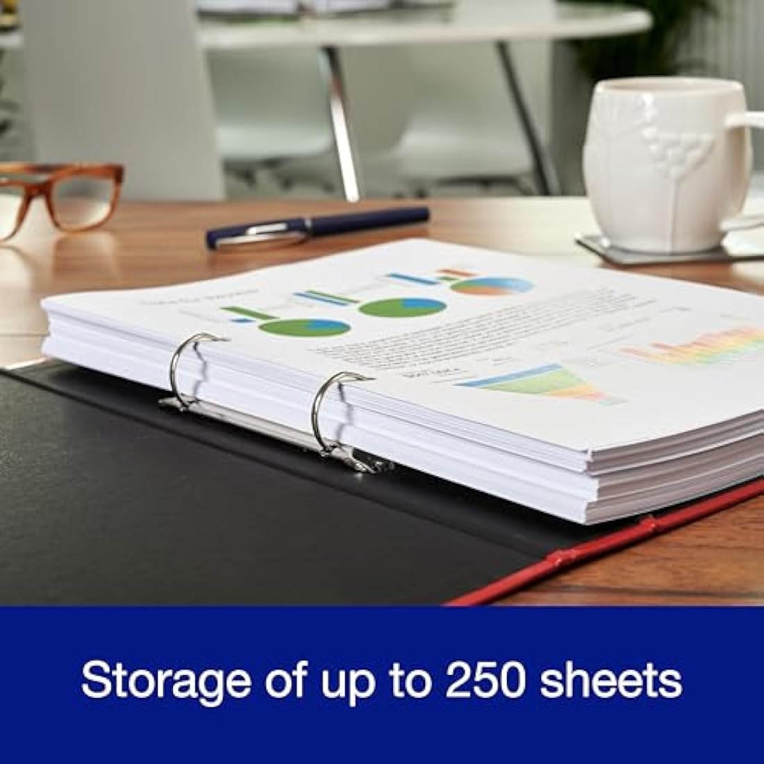 Oxford A4 Ring Binders - Pack of 3 Durable Folders, 40mm Spine