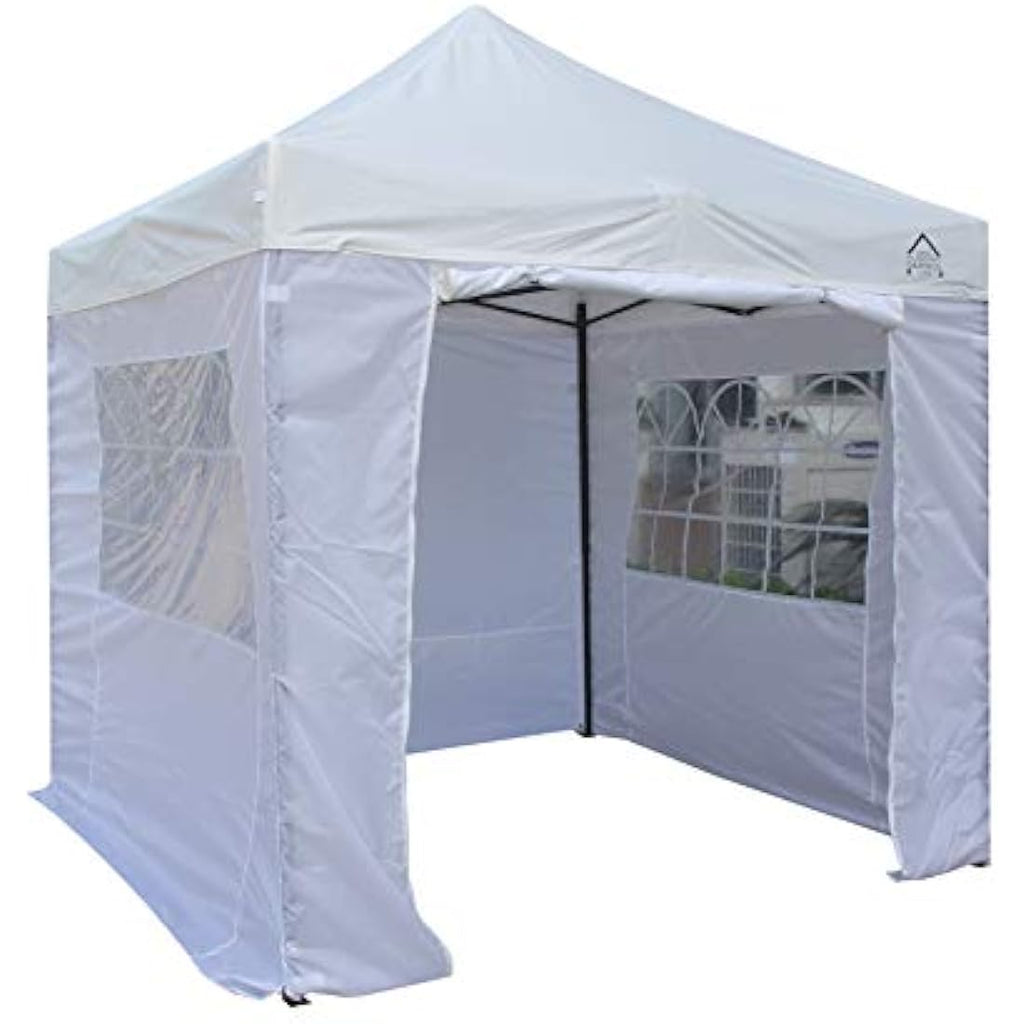 All Seasons Gazebos 2.5x2.5m Waterproof Pop Up Gazebo with Sides - White