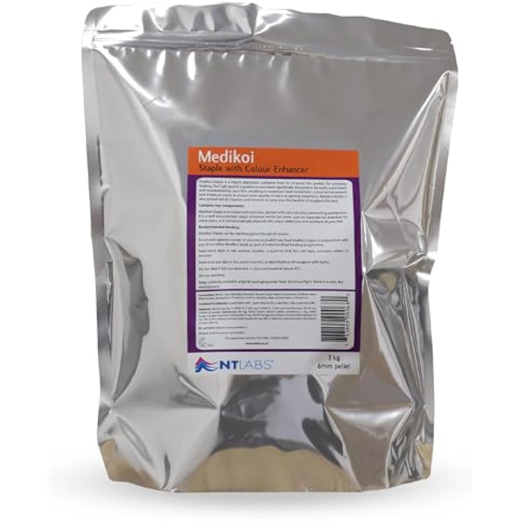 NT Labs Medikoi Staple Pond Fish Food | Colour Enhancer (3kg, 6mm)