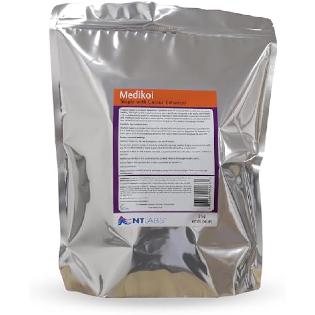 NT Labs Medikoi Staple Pond Fish Food | Colour Enhancer (3kg, 6mm)