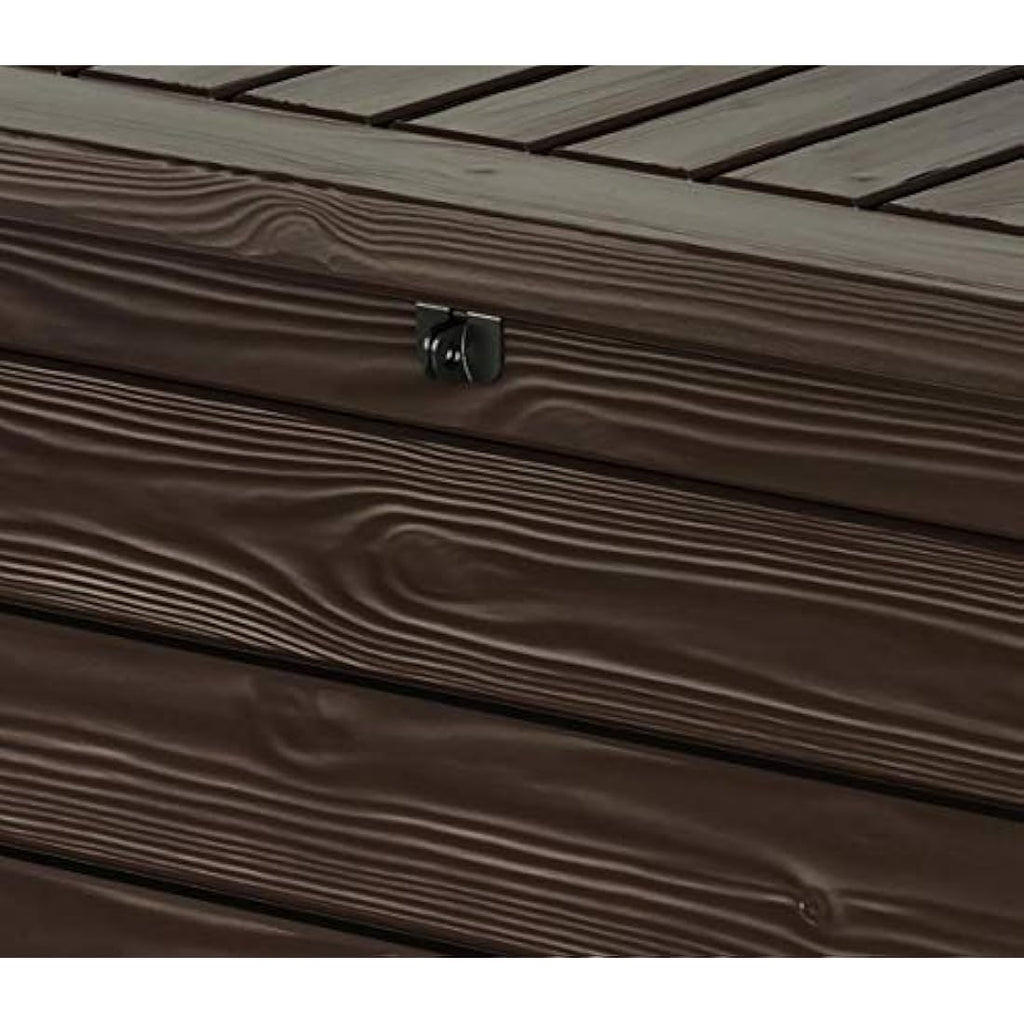 Keter Westwood 570L Outdoor Garden Storage Box | Brown Wood Effect