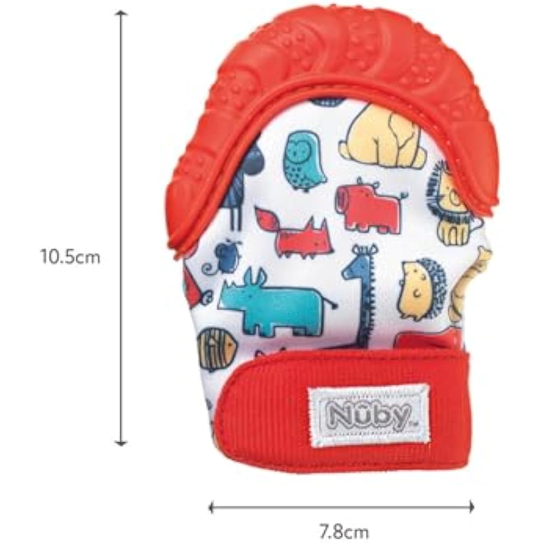 Nuby Teething Mitt – Red Monkey Silicone Teether for Sore Gums