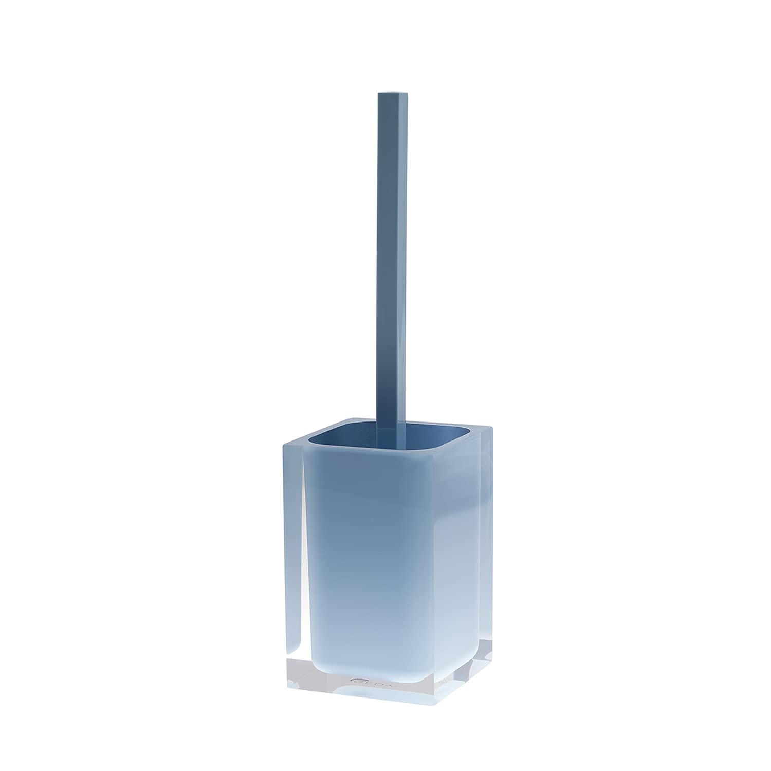 Gedy Auckland Toilet Brush – Handmade Clear Resin in Light Blue