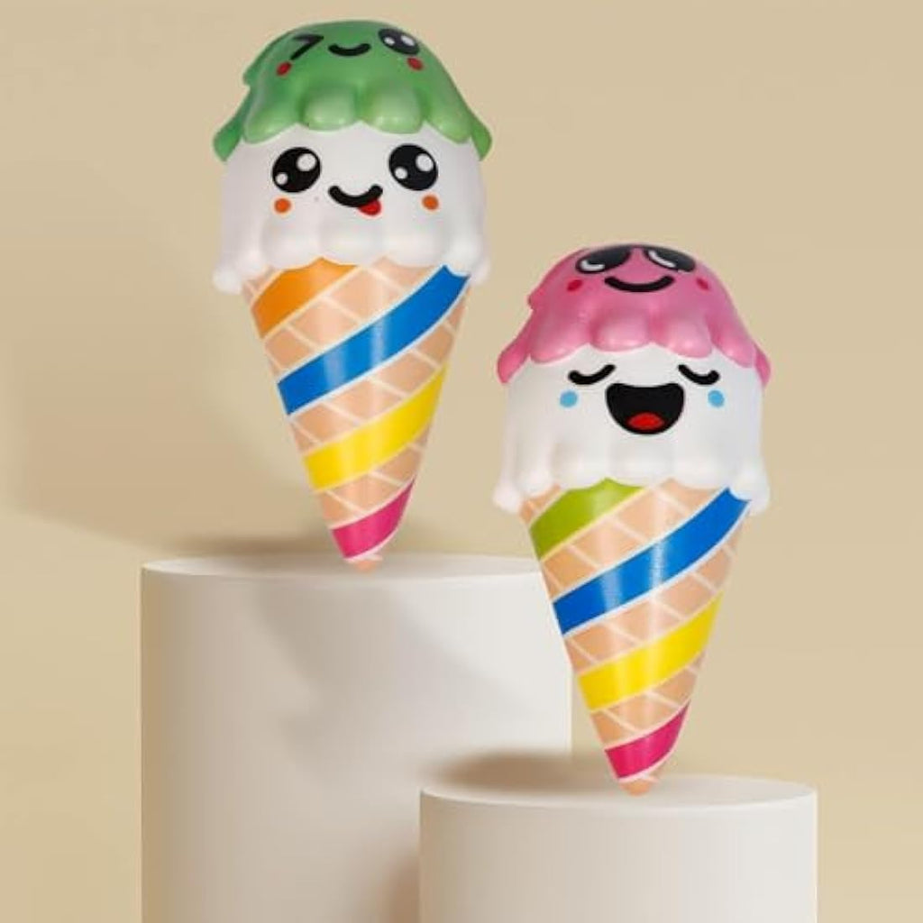 Anboor Ice Cream Squishies – 2 Pcs Slow Rising Kawaii Sensory Toys