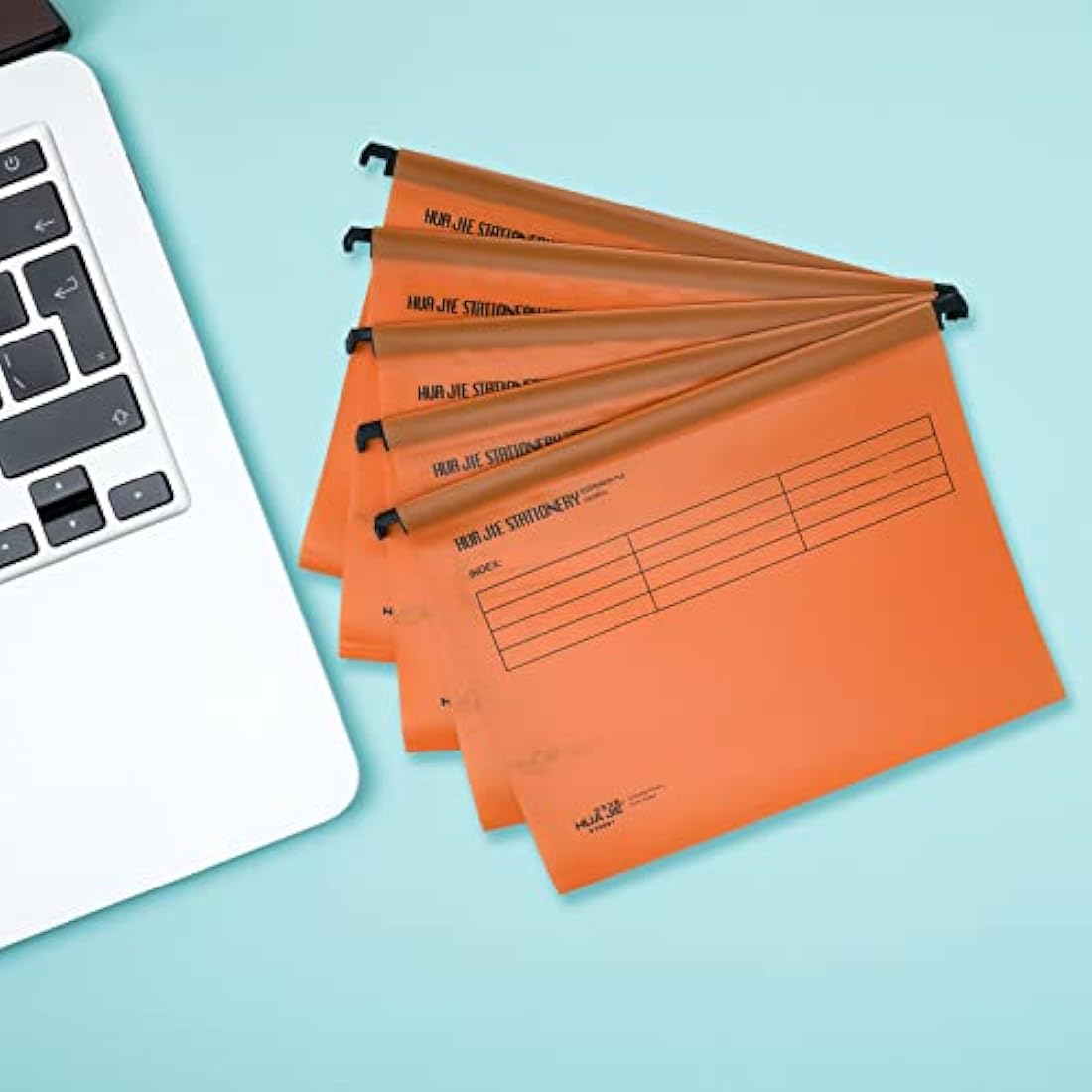 Foolscap Suspension Files – 15 Pack Poly Hanging Folders, Orange