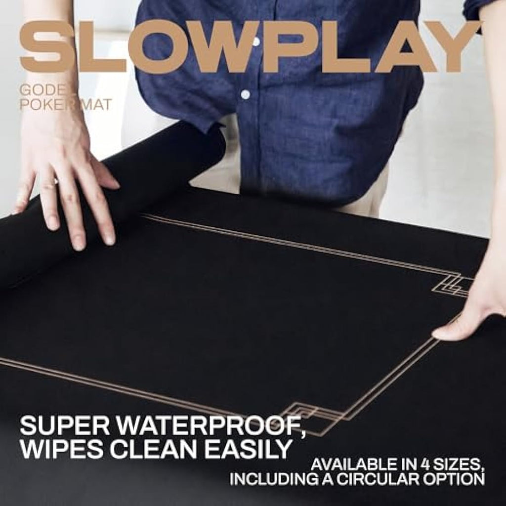 SLOWPLAY Godel Texas Hold'em Poker Mat - 240x120cm Water Repellent Top