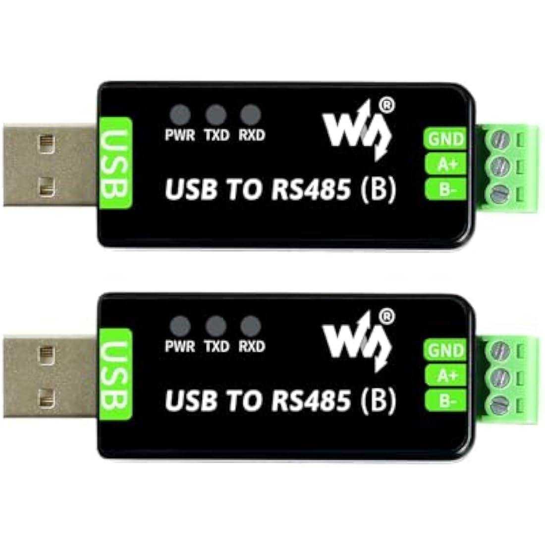 Waveshare USB to RS485 Industrial Converter – CH343G Chip (2-Pack)