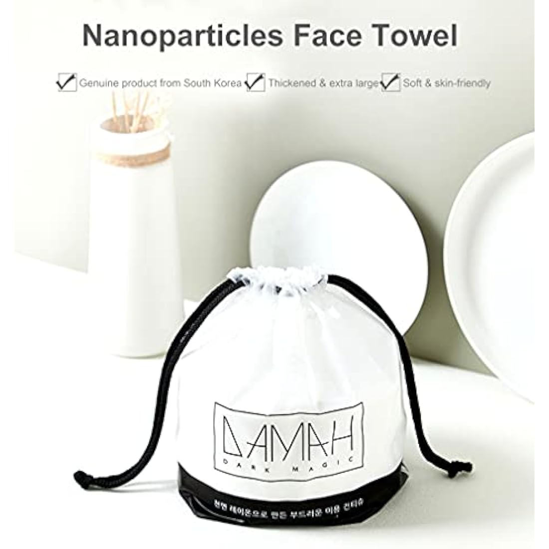 100% Cotton Disposable Face Towels for Sensitive Skin (3 Rolls)