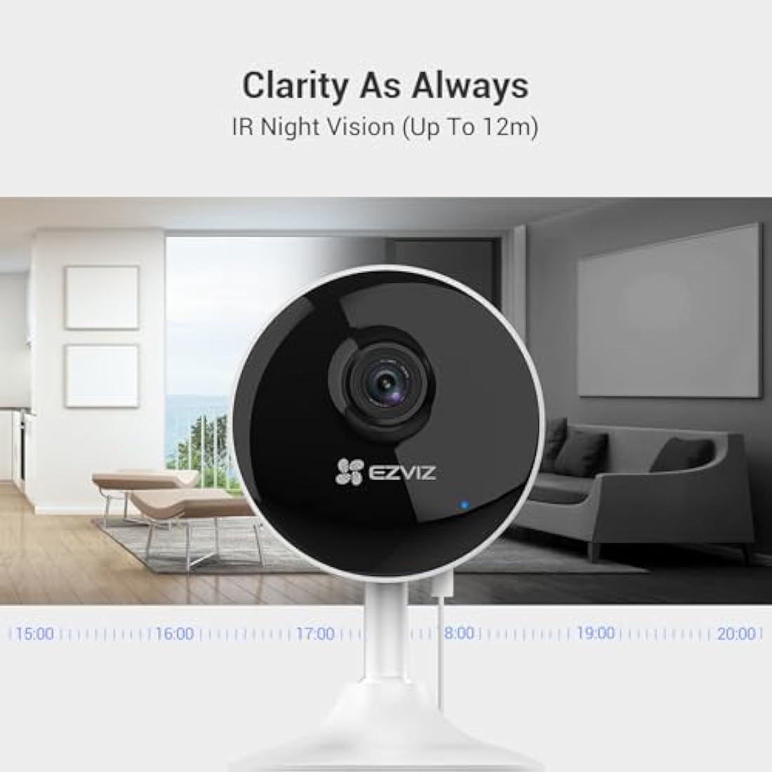 EZVIZ C1C 1080P Indoor WiFi Security Camera 2-Pack | Night Vision & Audio