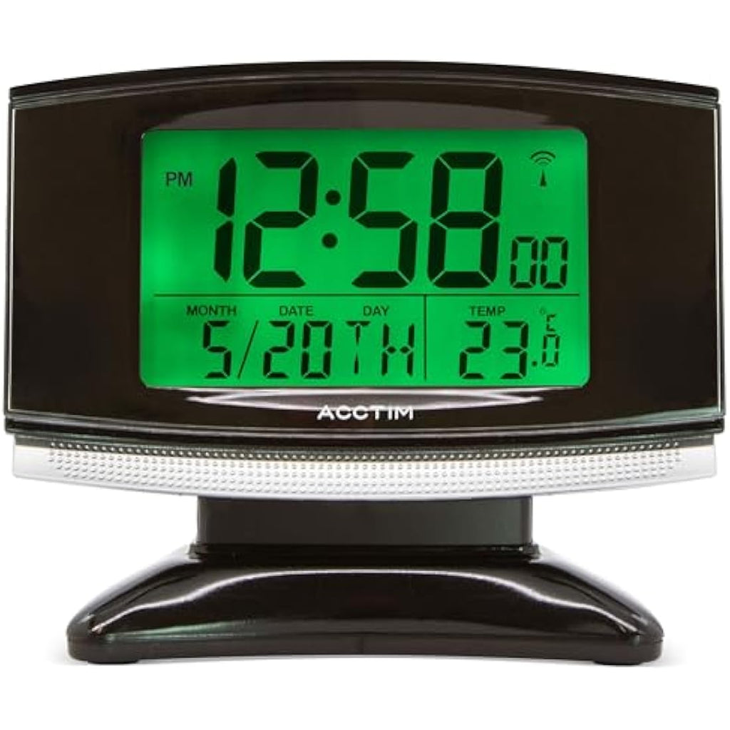 Acctim Acura Smartlite Radio Controlled Digital Alarm Clock – Black