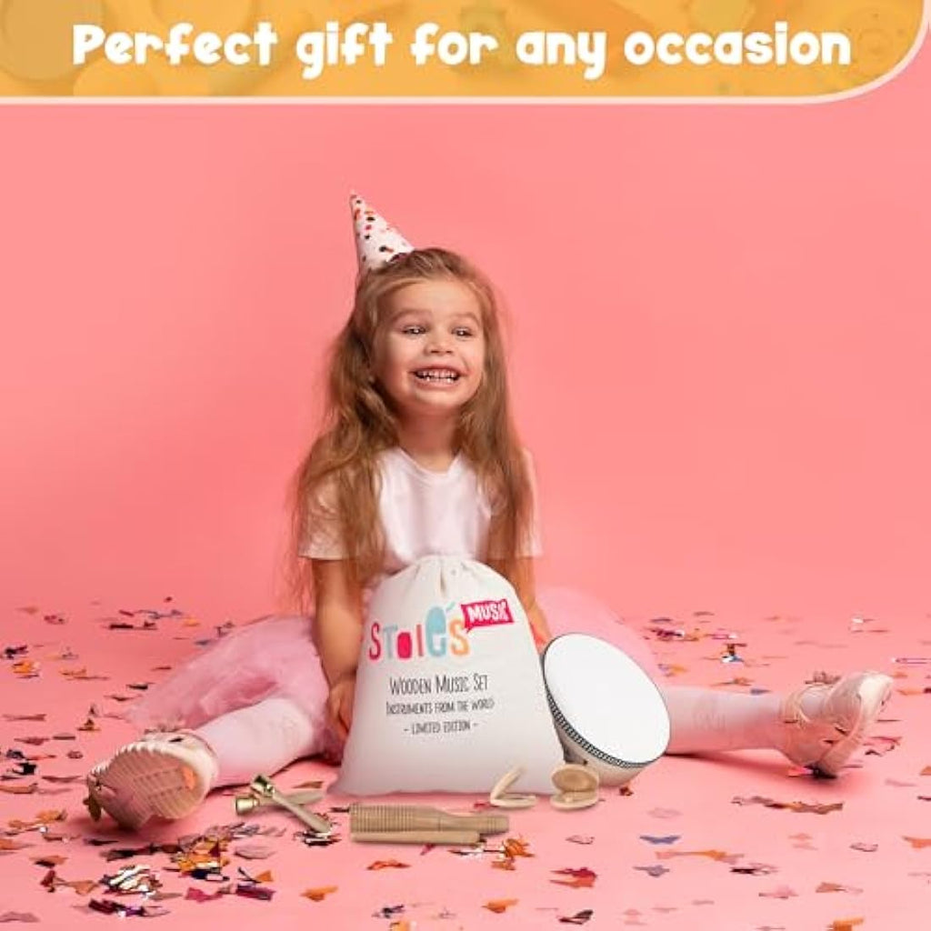 Stoie's 15-Piece Wooden Musical Instruments Set | Montessori Toddler Toys